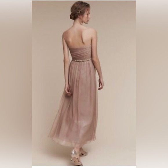 BHLDN Bridesmaids Dress Dusty Rose - Monique Lhuillier designer - Picture 2 of 6